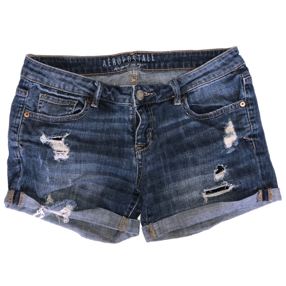 Aeropostale Distressed Jean Shorts